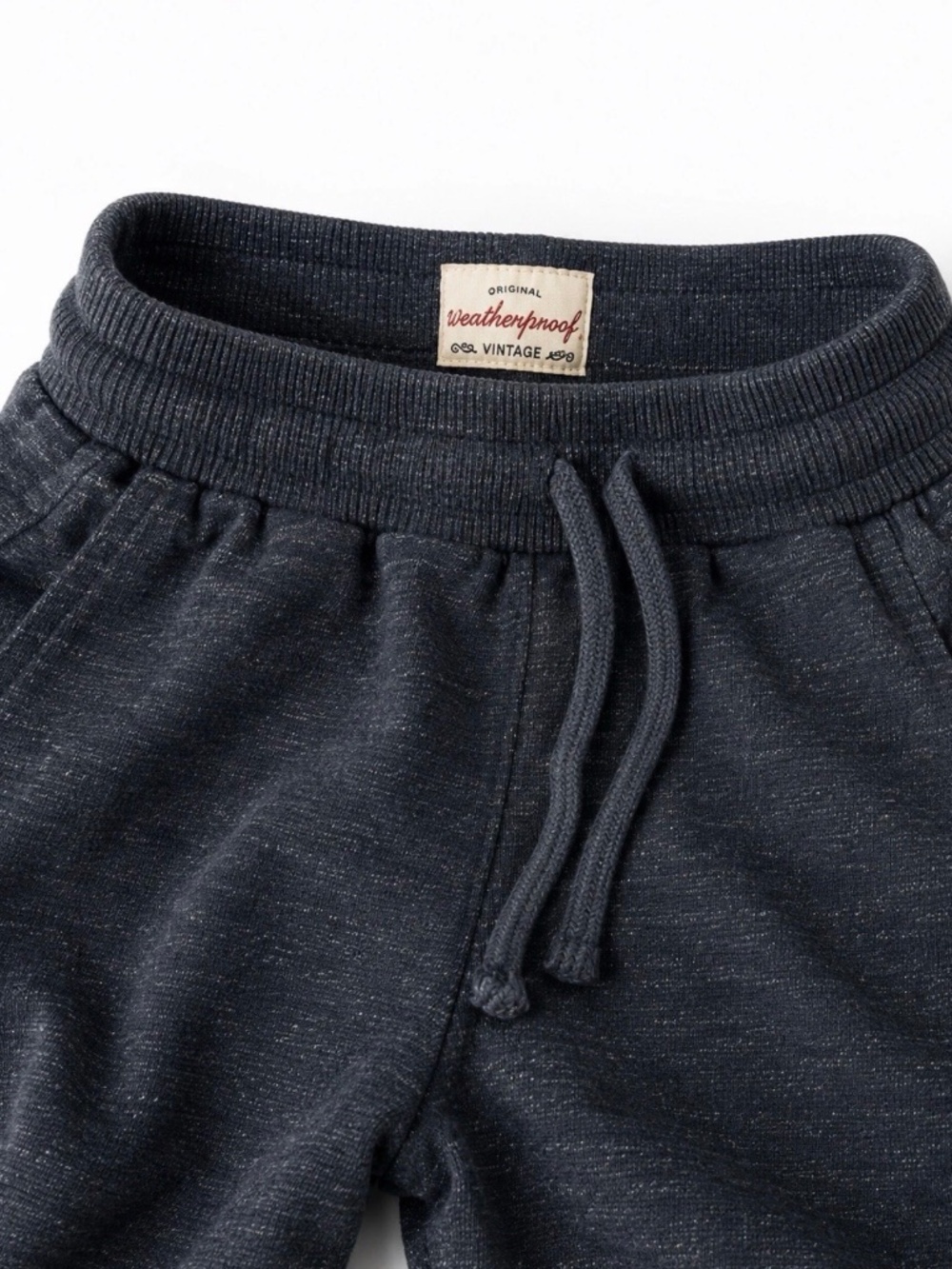 Weatherproof Vintage Men’s Navy Heather Jogger Sweatpants Drawstring Cuffed